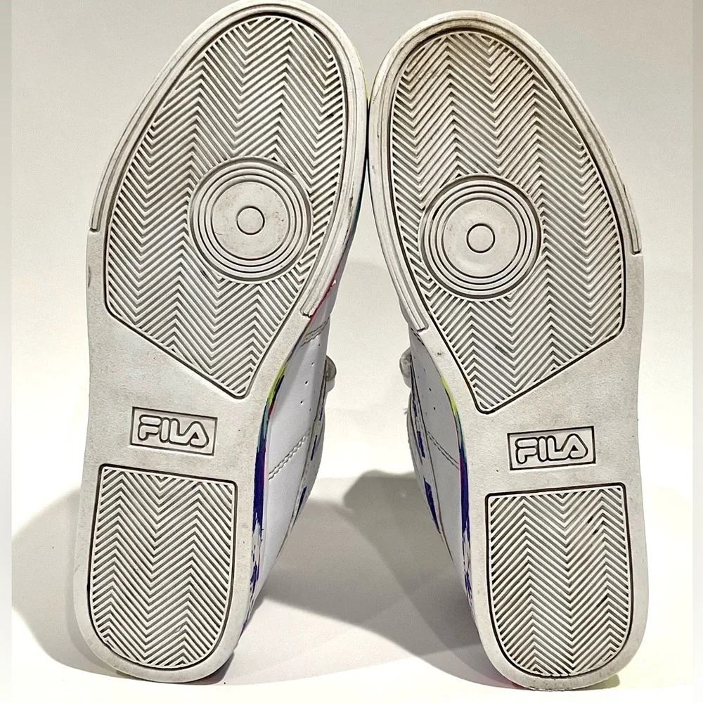 Fila White Multicolor Athletic Shoes